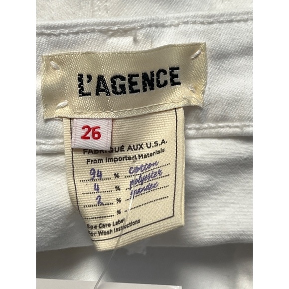 NWT L'AGENCE Margot Jean Blanc 26 - Picture 8 of 11